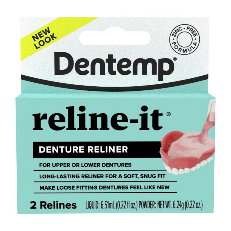 Dentemp Denture Reline Kit - Advanced Formula Reline It Denture Reliner - Denture Kit to Refit and Tighten Dentures for Both Upper & Lower Denture - Image 1