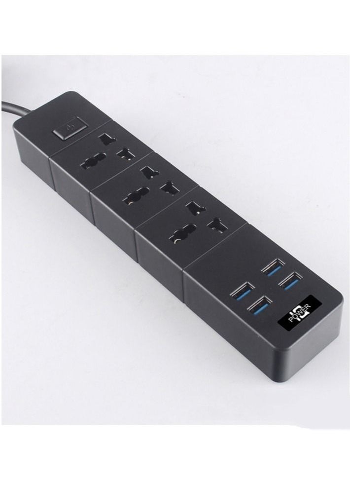 NIBEMINENT - 3 Sets Of Hole Power Cord Safety Socket With 4 USB 1.8 Meter Cable With Protection Function - Image 1
