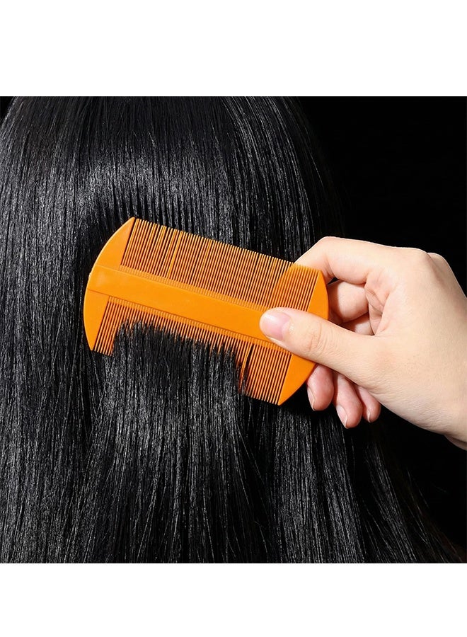 Lice Comb Nit Comb 3-Pack Double-Sided Fine-Toothed Mini Small Head Plastic Comb for Dandruff Scalp Scrubber Kids Women Thick Hair Head Lice Treatment - Image 4
