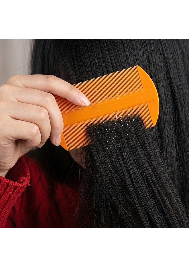 Lice Comb Nit Comb 3-Pack Double-Sided Fine-Toothed Mini Small Head Plastic Comb for Dandruff Scalp Scrubber Kids Women Thick Hair Head Lice Treatment - Image 3
