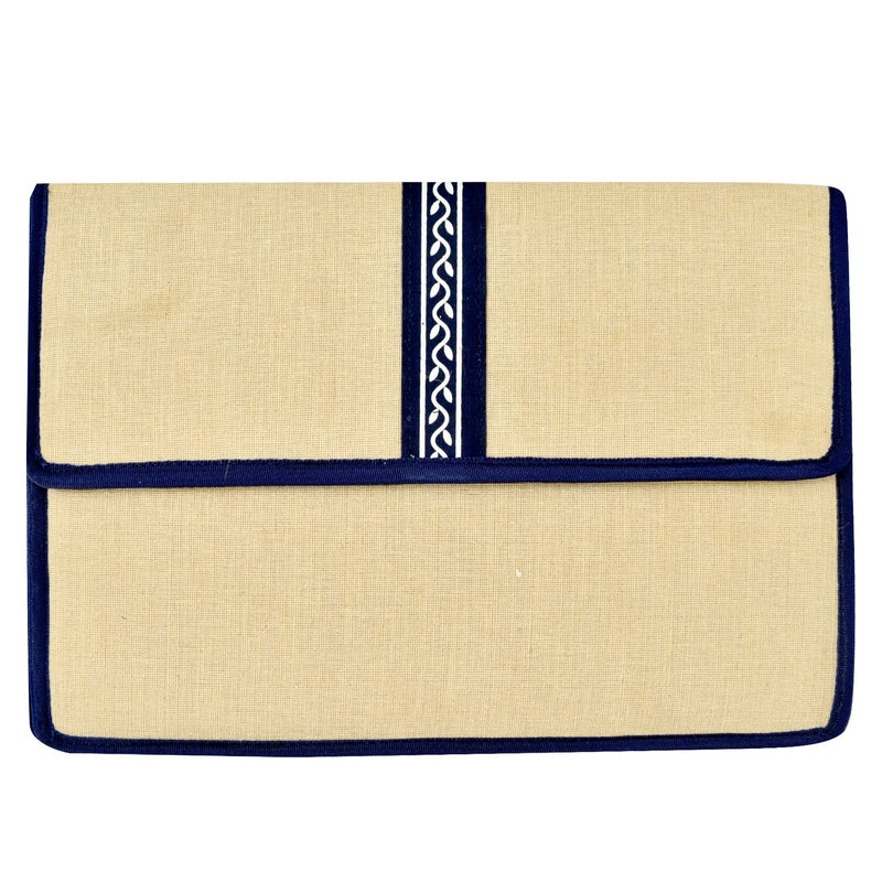 FUTURE X Jute Bag File Folders for Certificates and Important Documents Folder, Conference Folder, Document Organizer to Store Certificate, Legal Size Documents for Home, Office, School - (Blue) - Image 1