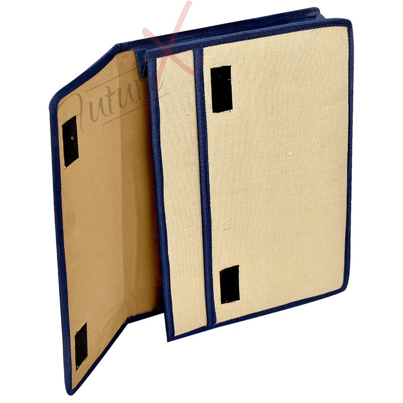 FUTURE X Jute Bag File Folders for Certificates and Important Documents Folder, Conference Folder, Document Organizer to Store Certificate, Legal Size Documents for Home, Office, School - (Blue) - Image 5