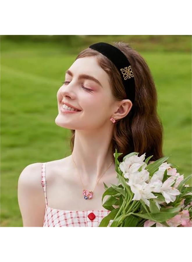 بيوينتي Fashion Headbands, Black Velvet Headband for Women, Classic Retro Design Hair, Suitable for Women Fashion Headband (Black) - Image 4