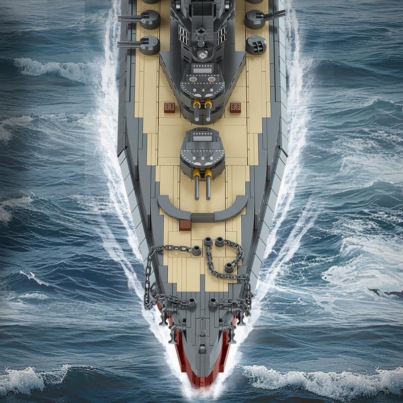 DUANT Queen Elizabeth-Class Battleship Building Set,WWII Royal Navy Warship, Military Series Large-Scale Battleship Construction Toy, Adult Collectible Ship Model(39056) - Image 3