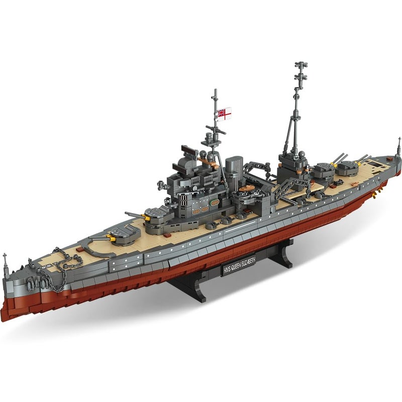DUANT Queen Elizabeth-Class Battleship Building Set,WWII Royal Navy Warship, Military Series Large-Scale Battleship Construction Toy, Adult Collectible Ship Model(39056) - Image 1