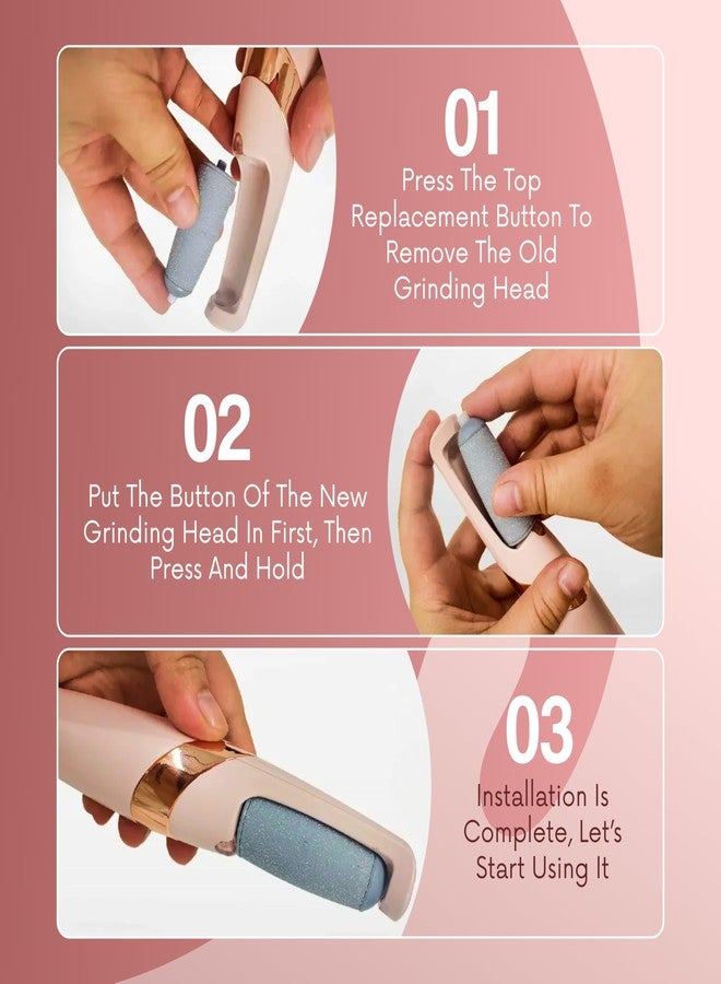 SOLEGLOW Flawless Pedi Electronic Pedicure Tool, Cordless & Rechargeable, with 2 Roller Heads for Callus Removal, Dead Skin Smoothing, and Polishing - Image 3