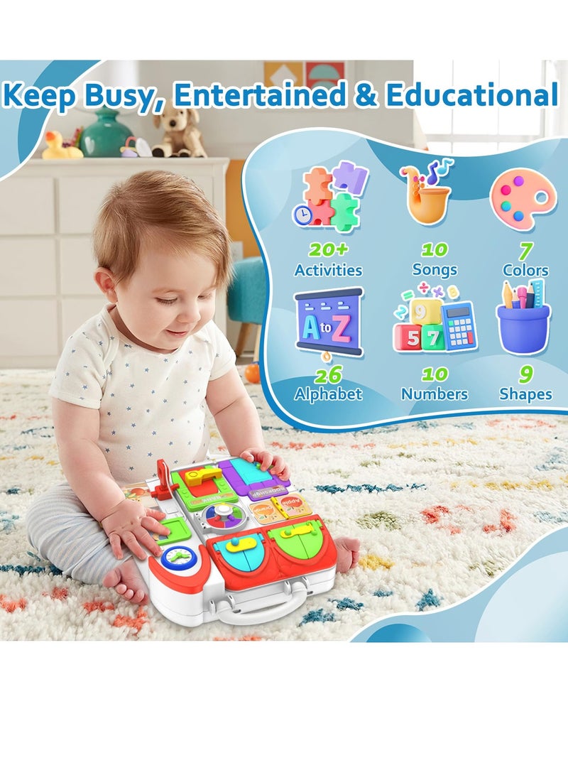 Excefore Montessori Toys for 1 Year Old Boys and Girls, Toddler Sensory Busy Board Travel Toys, Airplane Toys for Toddlers Age 1-3, Bilingual Educational Baby Toys for 12-18 Months, Birthday Gift - Image 2