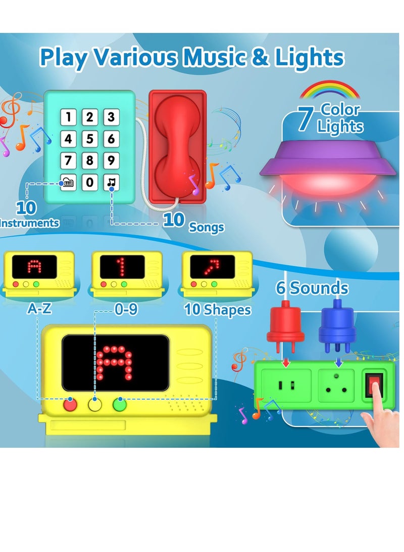 Excefore Montessori Toys for 1 Year Old Boys and Girls, Toddler Sensory Busy Board Travel Toys, Airplane Toys for Toddlers Age 1-3, Bilingual Educational Baby Toys for 12-18 Months, Birthday Gift - Image 3