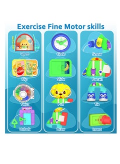 Excefore Montessori Toys for 1 Year Old Boys and Girls, Toddler Sensory Busy Board Travel Toys, Airplane Toys for Toddlers Age 1-3, Bilingual Educational Baby Toys for 12-18 Months, Birthday Gift  - Image 4