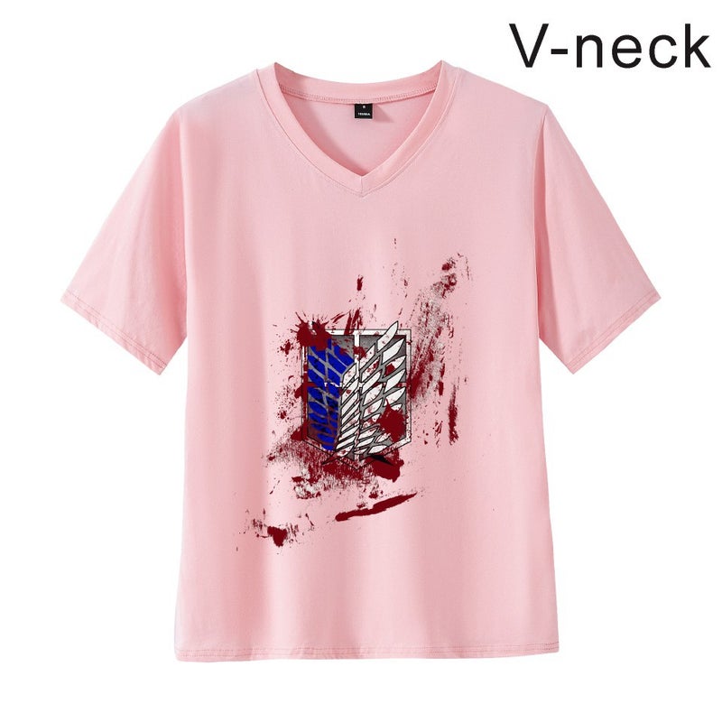 Attack Giant Attack On Titan Logo Couple Short Sleeve Men'S And Women'S Same T-Shirt Fashion Brand Summer - Image 1