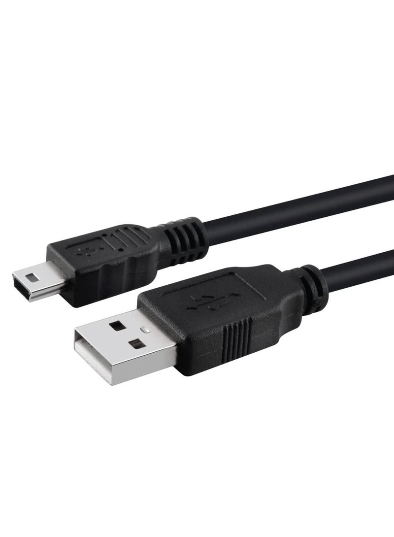 USB to Mini USB Charger Cable Compatible with Playstation PS3/PS3 Slim SixAxis Controller Charging Cable for Digital Camera Hero3/4 USB Magnetic Ring Data Transfer Cable (180CM)  - Image 1
