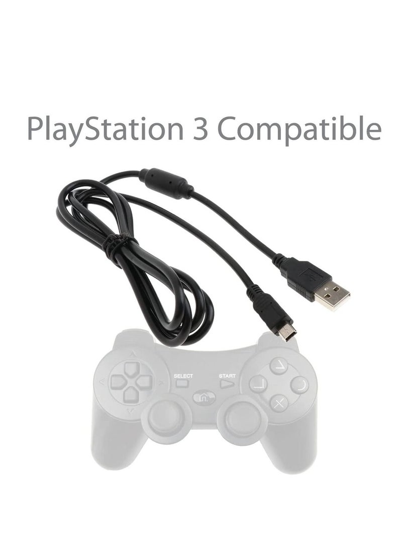 USB to Mini USB Charger Cable Compatible with Playstation PS3/PS3 Slim SixAxis Controller Charging Cable for Digital Camera Hero3/4 USB Magnetic Ring Data Transfer Cable (180CM)  - Image 4