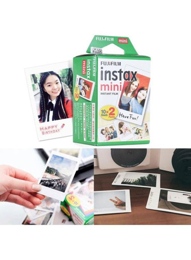 FUJIFILM Pack Of 10 Film Sheet For Instax Mini 7/7s/8/25/50 White - Image 3