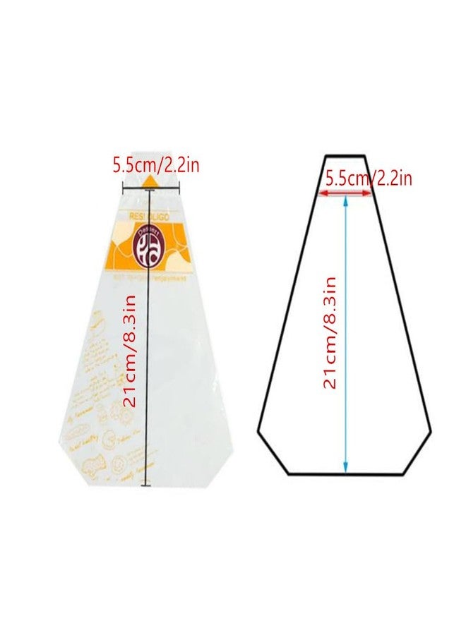 Ebonee Plastic Sandwich Packaging Bags Transparent Sandwich Containers, Easy to Tear Clear Triangle Bakery Wrappers for Sandwiches (100 Pack) - Image 2