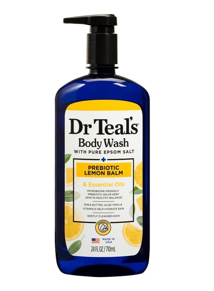 Epsom Salt Body Wash,Prebiotic Lemon Balm and Essential Oils,710ml