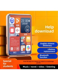 Generic Student Version Mp3 Screen Mp4 Walkman Outside Bluetooth Mini Touch Screen English Reading Novels Listening To Songs Clear Set Other-Body Color:2.4inch Touch Screen Black [vocal Dictionary/enlarged Battery]-Memory Capacity:64gb Has Been Downloaded (junior/high School Listening + Song Novel) And Comes With A Protective Case - Official 