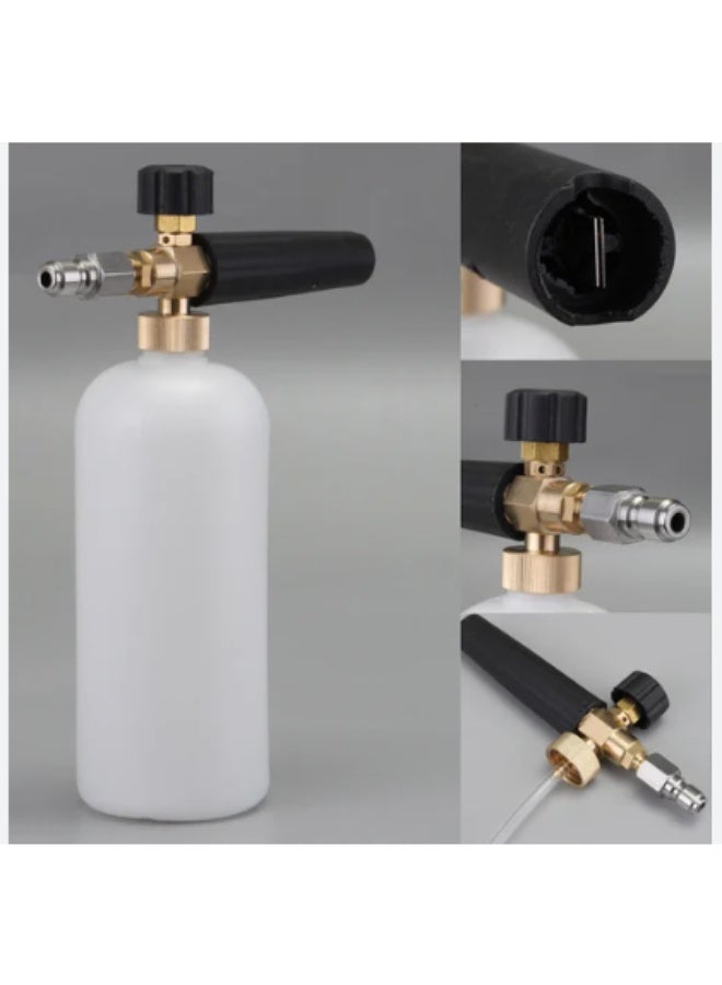 1L Adjustable Foam Sprayer Bottle – Heavy Duty Car Wash Foam Lance with Quick Release Brass Nozzle | High Pressure Snow Foam Gun for Power Washer - Image 2