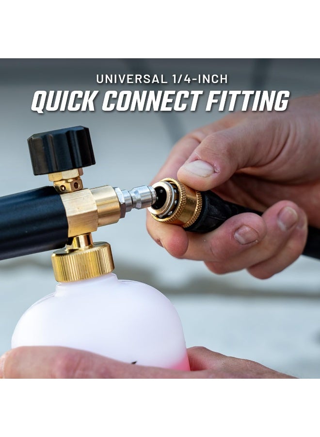 1L Adjustable Foam Sprayer Bottle – Heavy Duty Car Wash Foam Lance with Quick Release Brass Nozzle | High Pressure Snow Foam Gun for Power Washer - Image 3