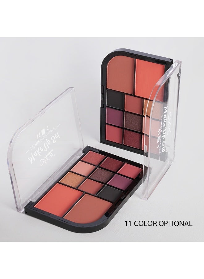 Me Now Makeup Set Palette Eyeshadow & Blush- 11 Colors - Image 2