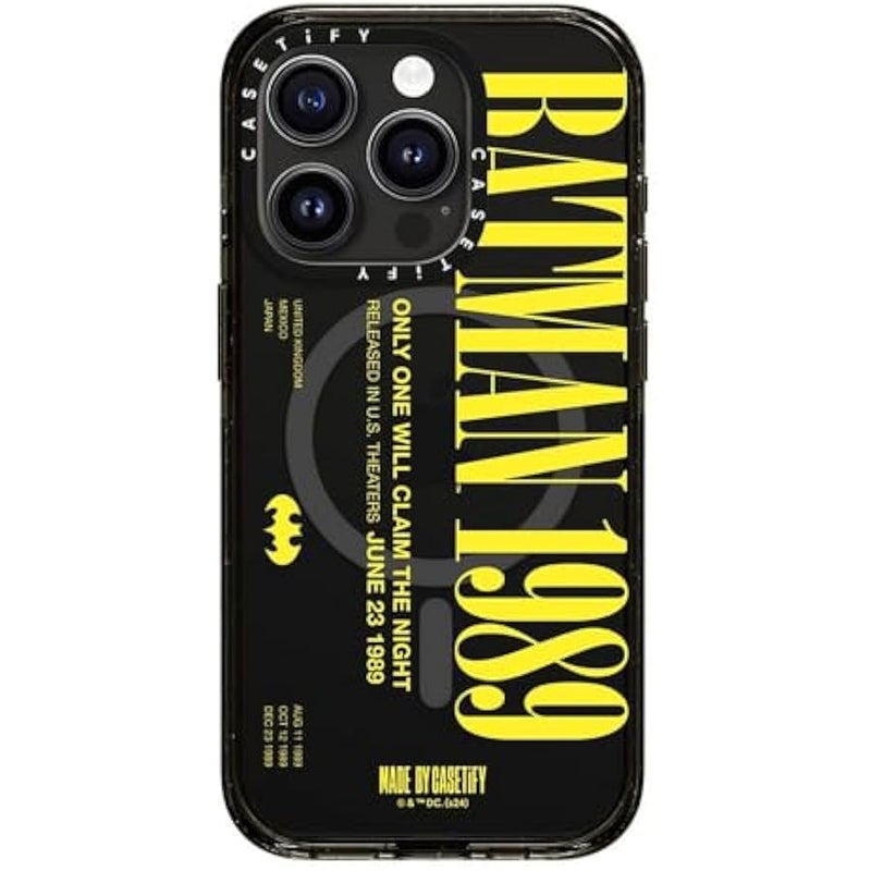 Casetify Impact iPhone 15 Pro Case 【Batman Co-Lab / 4X Military Grade Drop Tested / 8.2ft Drop Protection/Compatible with Magsafe】 - Batman 1989 - Clear Black - Image 4