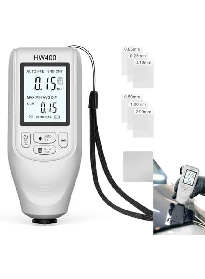 White Paint Thickness Gauge Coating Depth Tester Portable Meter 02000UM for Metal - Image 2
