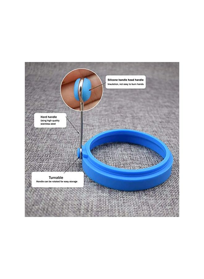 Delfino Ring, Fried Egg Mold, DELFINO Egg Separator, Reusable Cooking Rings, Silicone Non-Stick Egg Shaper Ring with Egg and Pancake Non Stick Cooking Tool, Kitchen Cooking Tools (4 Pcs) - Image 2