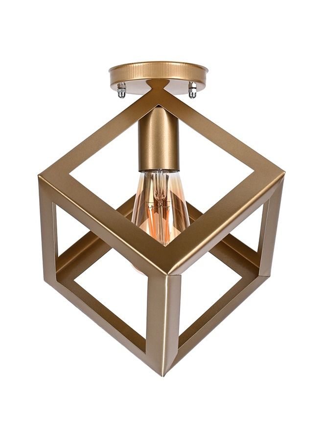 الروضة للإضاءة معلقة ماندي 1 لمبة | حديث ديكور LED E27 معلقة مصباح سقف اضاءة داخلية مصباح معلق دلاية سقف مودرن | مناسبة لأي غرفة | | اللون: ذهبي | المقاس: 30x22 سم - Image 1