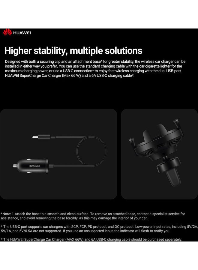 HUAWEI SuperCharge Wireless Car Charger Black - Image 4