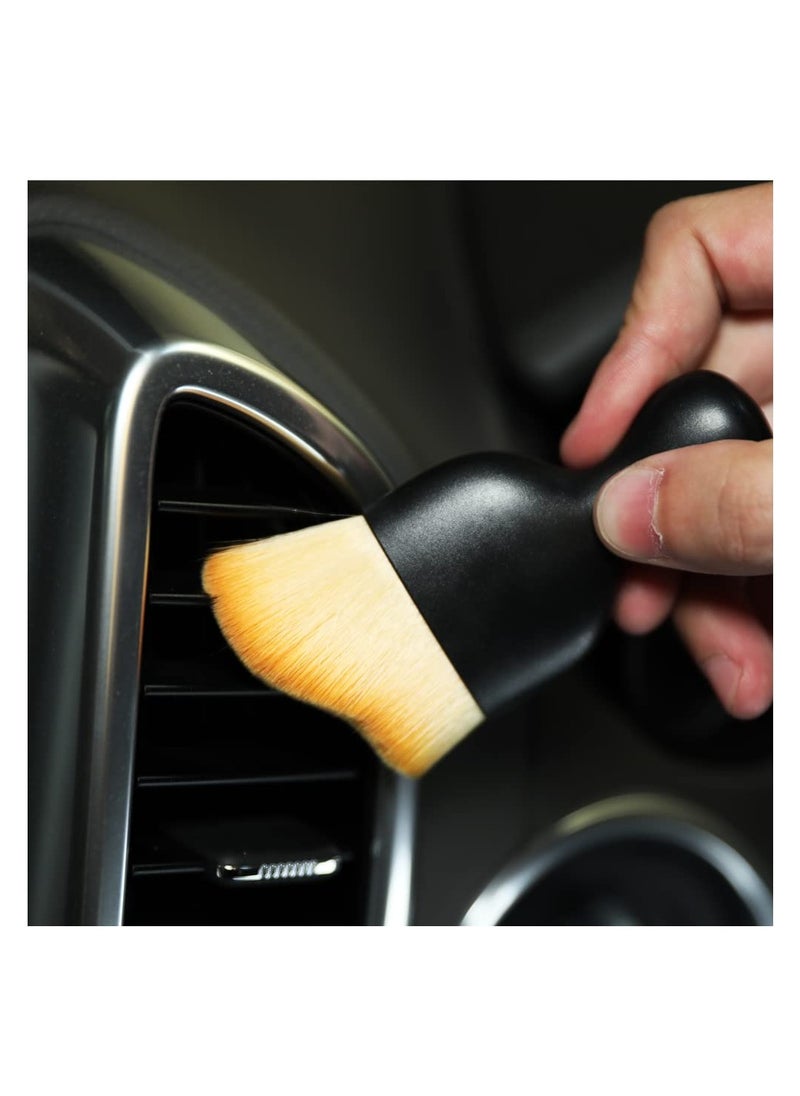 Accessorize Kingdom - Car Interior Detailing Brush,Soft Bristle Cleaning Brush Car Detailing Brush Dusting Brush,Car Interior Cleaning Tool,Auto Detail Brush Car Dash Duster Brush (Brown) - Image 1
