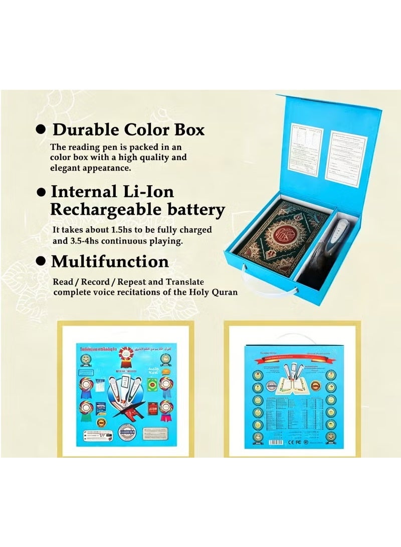 ELTRAZONE M10 Quran Reading Digital Pen 16GB with Tajweed Quran, Multilingual Audio Quran, Noorani Qaida, Hadith, Duas & Talking Dictionary, Digital Quran Learning Pen for Reading, Listening and Study - Image 2