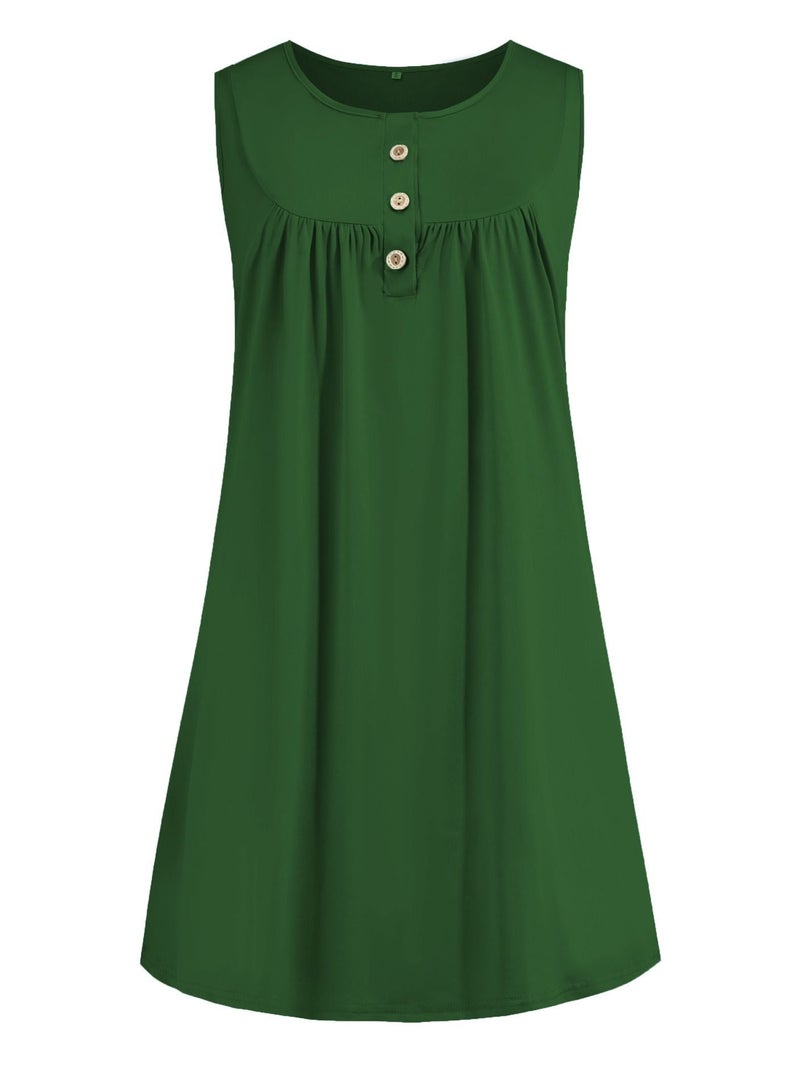 Loquat Fashion Simple Vest Casual Sleeveless Dress - Image 1