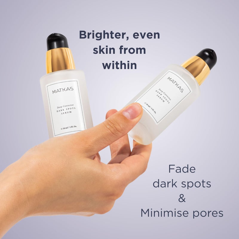MATKAS Korean Deep Corrector Dark Spots Serum for Face - 1 Fl. Oz. with 2% Niacinamide Serum for Acne, Pores, Hyperpigmentation, Sensitive Skin, Korean Dark Spot Remover for Face, Glow Skincare - Image 3
