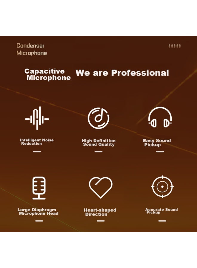 WITGOER Zhiguozhe Microphone, Capacitor Professional, For Gaming, Singing, Mobile Phone Microphone, Sound Card, Commentary, Specialized Computer Karaoke Recording Equipment - Image 4