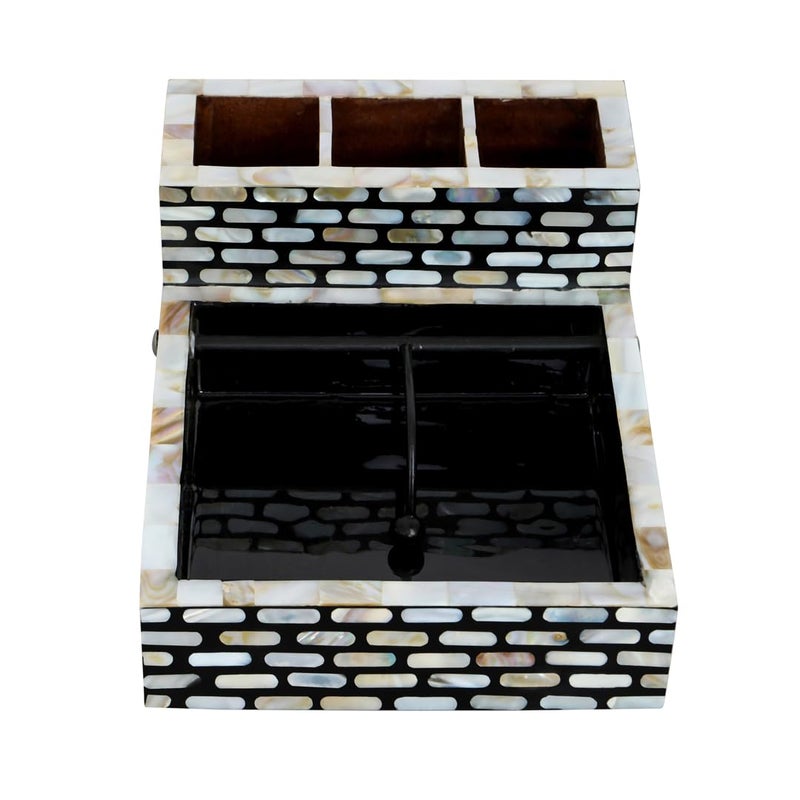 THE HOME CO. Enhance your home style The Home Co Mother of pearl no 6 grey white NapkinHolder  - Image 3