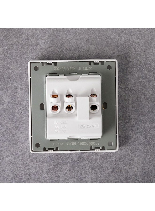 DANUBE HOME Milano 13A Universal  Socket For Modern Home Electrical Switches Sockets Outlets For Home Appliances Computers Aura Wh - Image 2