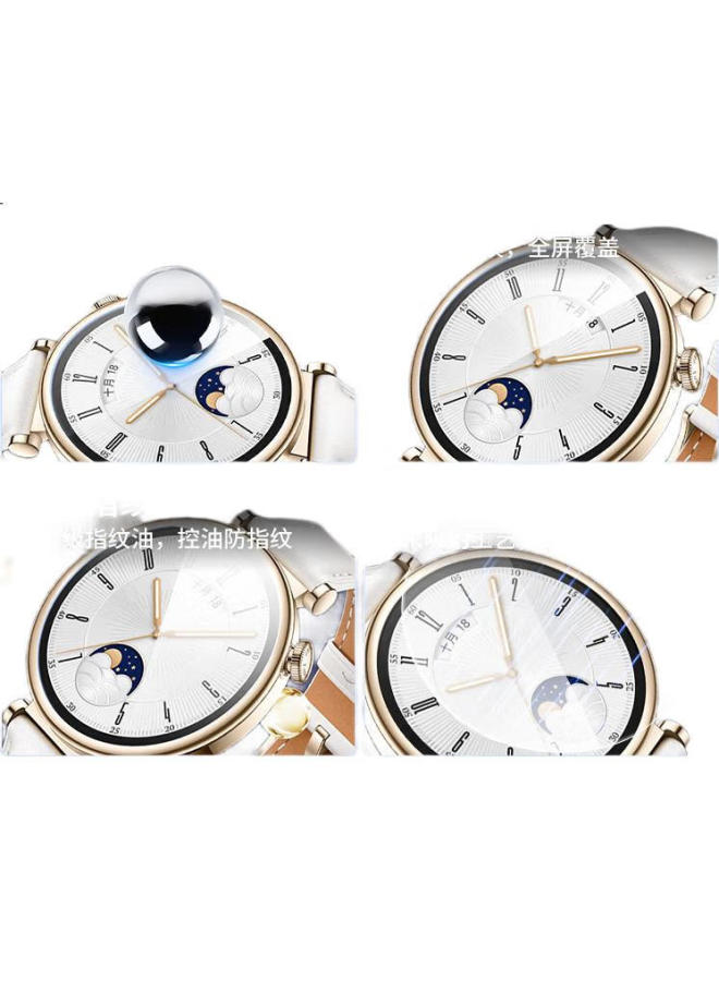 Smorss [2 Pieces Deluxe] Suitable For Huawei Watch Gt4 Protective Film Huawei Watch Gt4 Tempered Film Smart Watch Film Full Screen Coverage Hd Anti-Scratch Full Glue Sticker Film 41Mm - Image 2