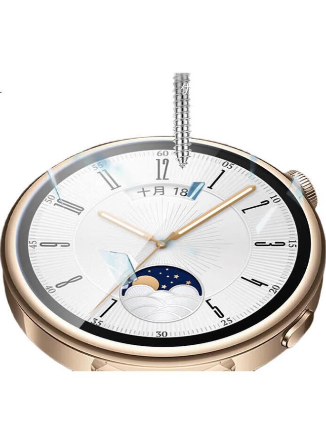 Smorss [2 Pieces Deluxe] Suitable For Huawei Watch Gt4 Protective Film Huawei Watch Gt4 Tempered Film Smart Watch Film Full Screen Coverage Hd Anti-Scratch Full Glue Sticker Film 41Mm - Image 1