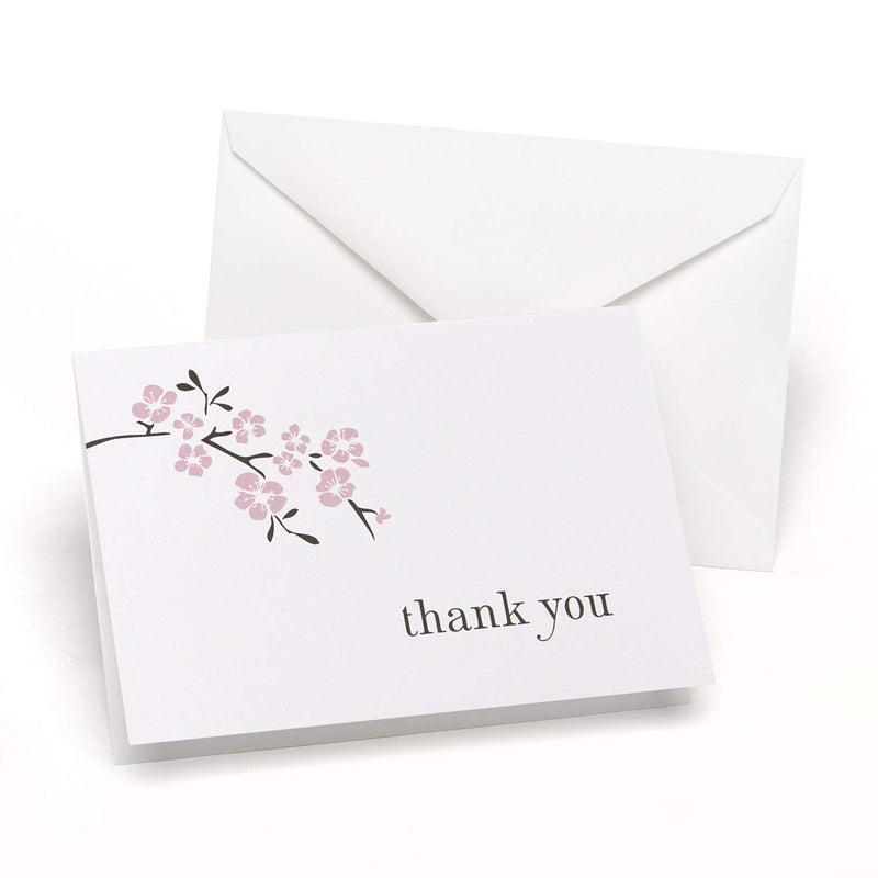 Hortense B. Hewitt Hortense B Hewitt 50Count Cherry Blossom Thank You Note Cards 77311