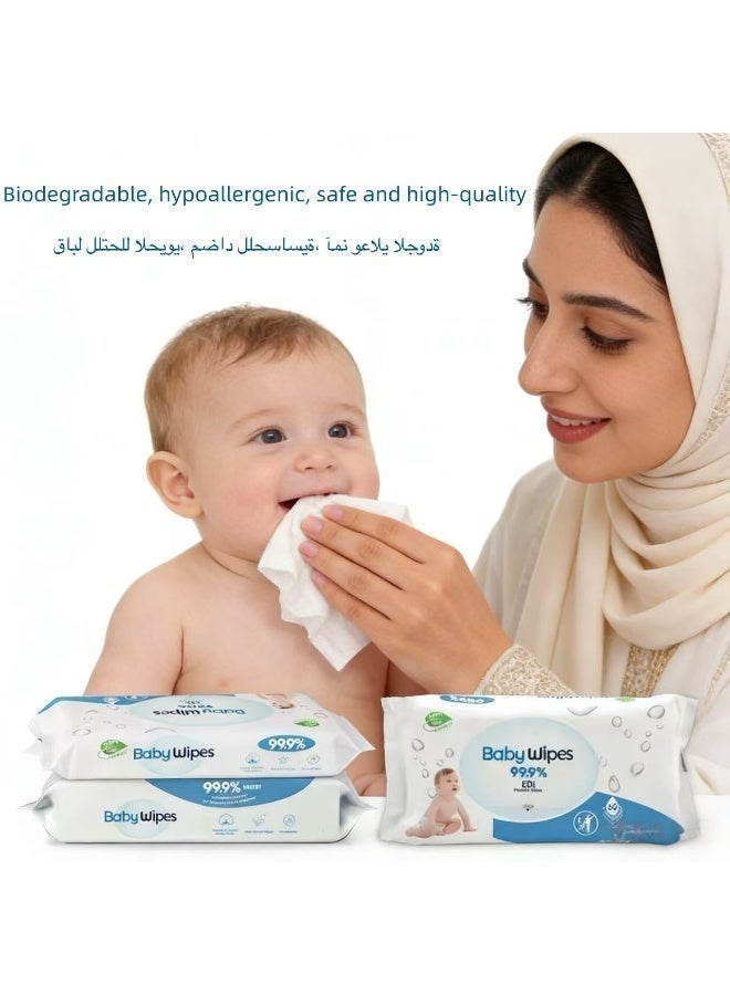 Gentle Baby Wipes for Sensitive Skin,99.9% Water-Based, Unscented and Hypoallergenic, Biodegradable Ultra-Mild Cleansing Wipes,360 Count (6 Packs) - Image 2
