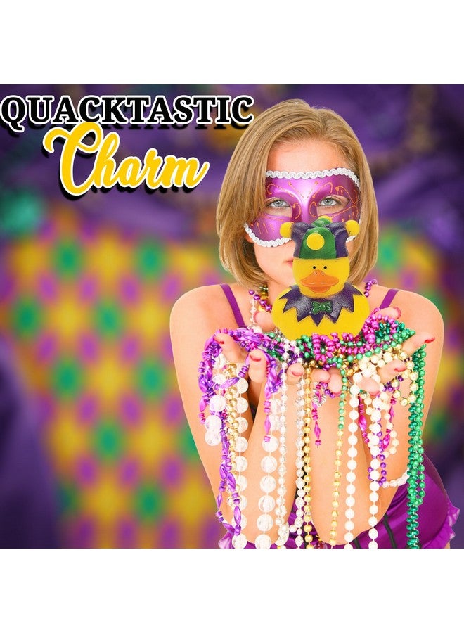 Fun Express Mardi Gras Duckies - Bulk Set of 12 Rubber Ducks - Parade and Party Favor Supplies and Handout Toys - Image 4