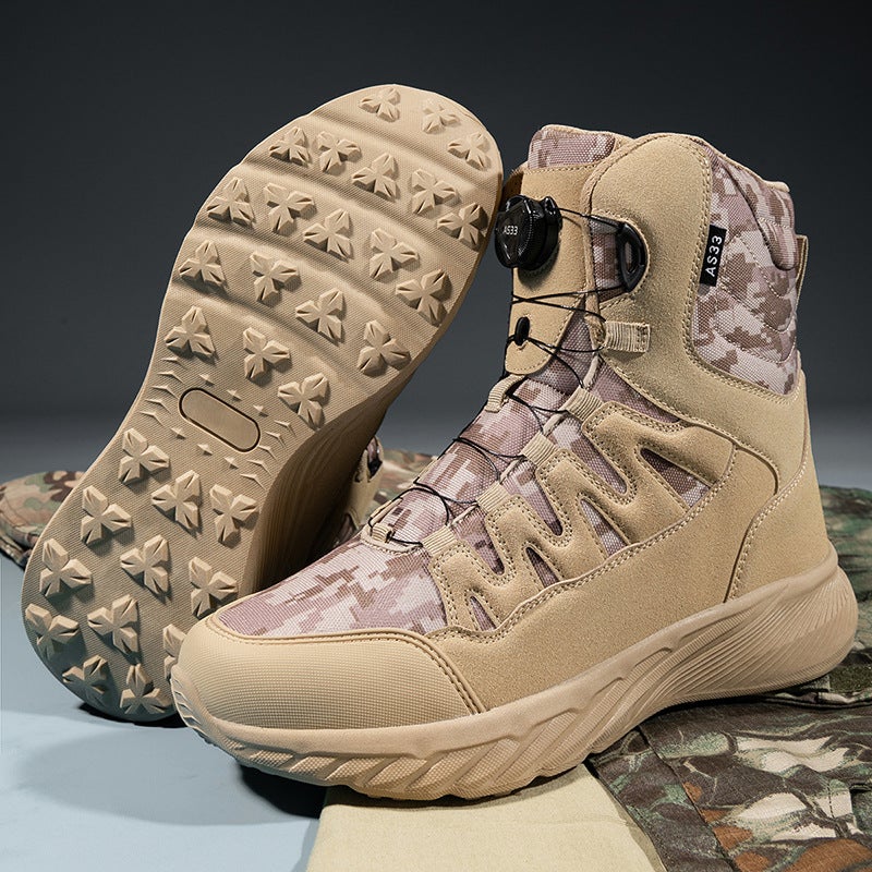 Large Size Manufacturer Tactical Boots Breathable High-Top Boots Outdoor Men'S Shoes Desert Boots Combat Boots Hiking Shoes Short Boots - Image 3