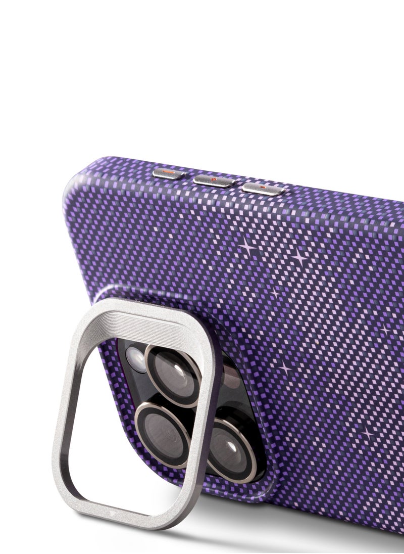 darc iPhone 16 Pro Case Carbon Fiber with MagSafe and Stand - Purple Graphite  - Image 4