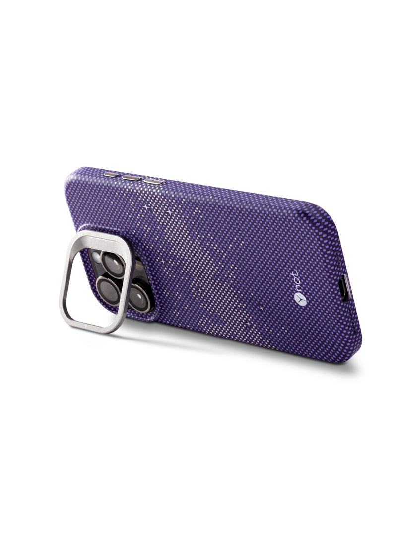 darc iPhone 16 Pro Case Carbon Fiber with MagSafe and Stand - Purple Graphite  - Image 5
