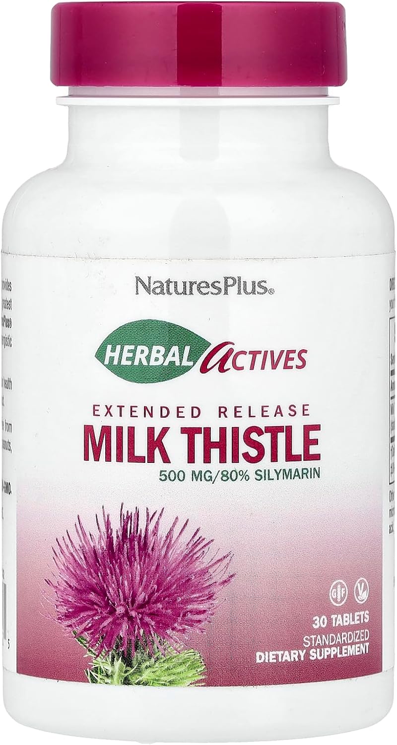 Nature's Plus Natures Plus - Herbal Actives Extended Release Milk Thistle 500 Mg. 30 Tablets - Image 1