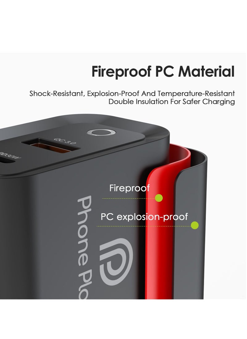 Phone Planet - Phone Planet Fast and Reliable 30W Wall Charger for Efficient Multi Device Charging for Galaxy S22/S21/S20 Note 20 iPhone 13/12/11 Pro iPad and Huawei Devices - Image 1