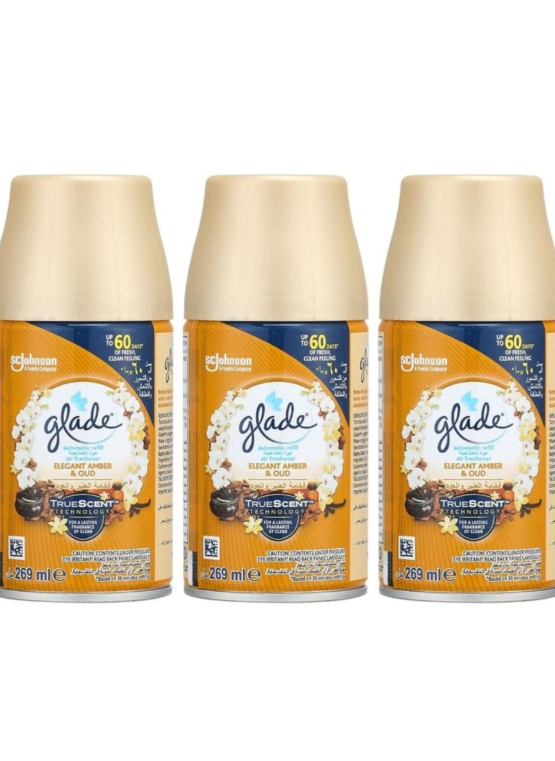 Glade Glade Amber & Oud Air Freshener Refill 269ml 3pcs 
