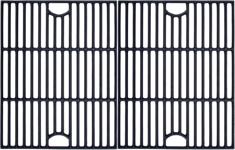 GGC 17 Inch Grill Grates Replacement for Nexgrill 4 and 5 Burner 720-0830H, 720-0783E, 720-0670A, 720-888N, Kenmore 41516106210, Charbroil 463241113, 2PCS Cast Iron Cooking Grates(17" x 13 1/4" Each - Image 1