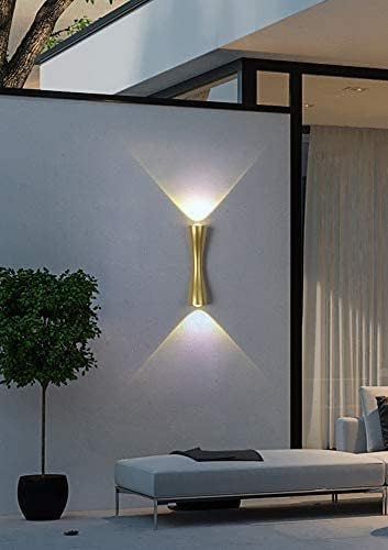 CITRA LED Slim Long Modern Up and Down Wall Sconce Gold Light Fixtures with Two 5 Watt LEDs (Warm White) - Image 3