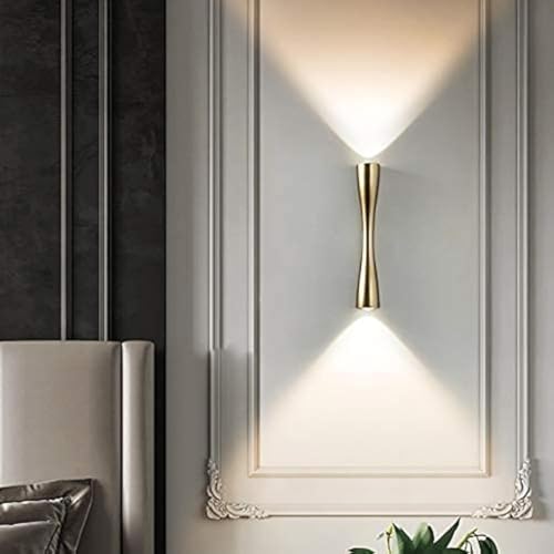 CITRA LED Slim Long Modern Up and Down Wall Sconce Gold Light Fixtures with Two 5 Watt LEDs (Warm White) - Image 1