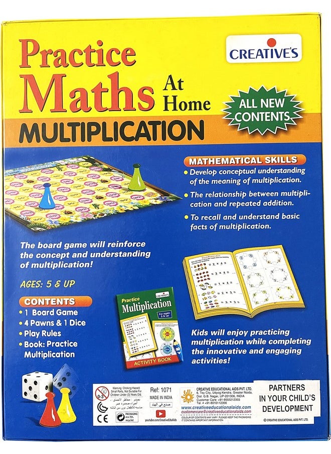Creative's Creative's Practice Maths at Home- Multiplication |Multiplication and Repeated Addition | Maths Board Game with Activity Book to Reinforce The Subject of Multiplication at Home for Ages 5 & UP  - Image 3
